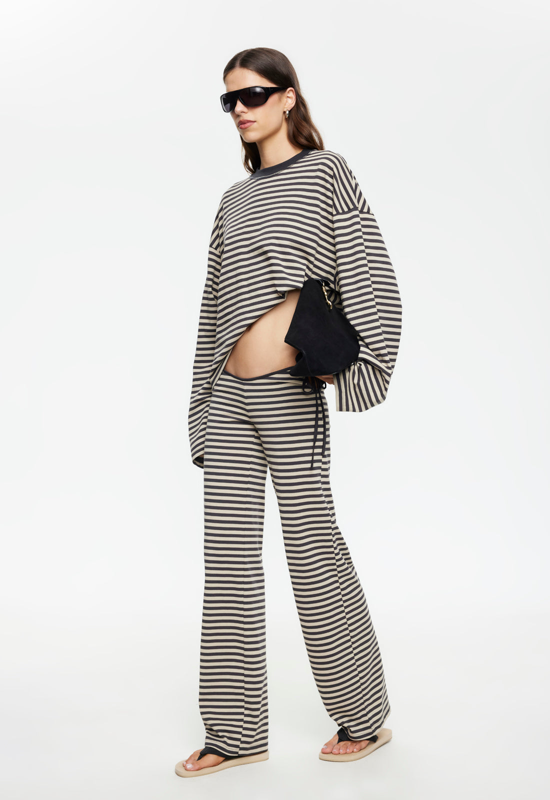 BLOOM TIE PANT - SLATE STRIPE - Image 3
