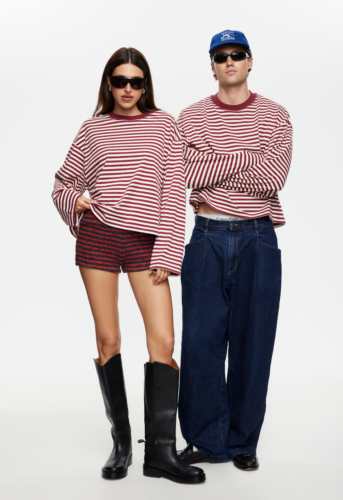 BLOOM LONG SLEEVE - WINE STRIPE