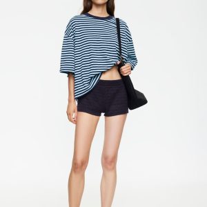 BLOOM SHORT SLEEVE - NAVY SEA STRIPE