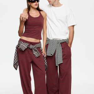 BLOOM PANT - CHOCOLATE WINE STRIPE
