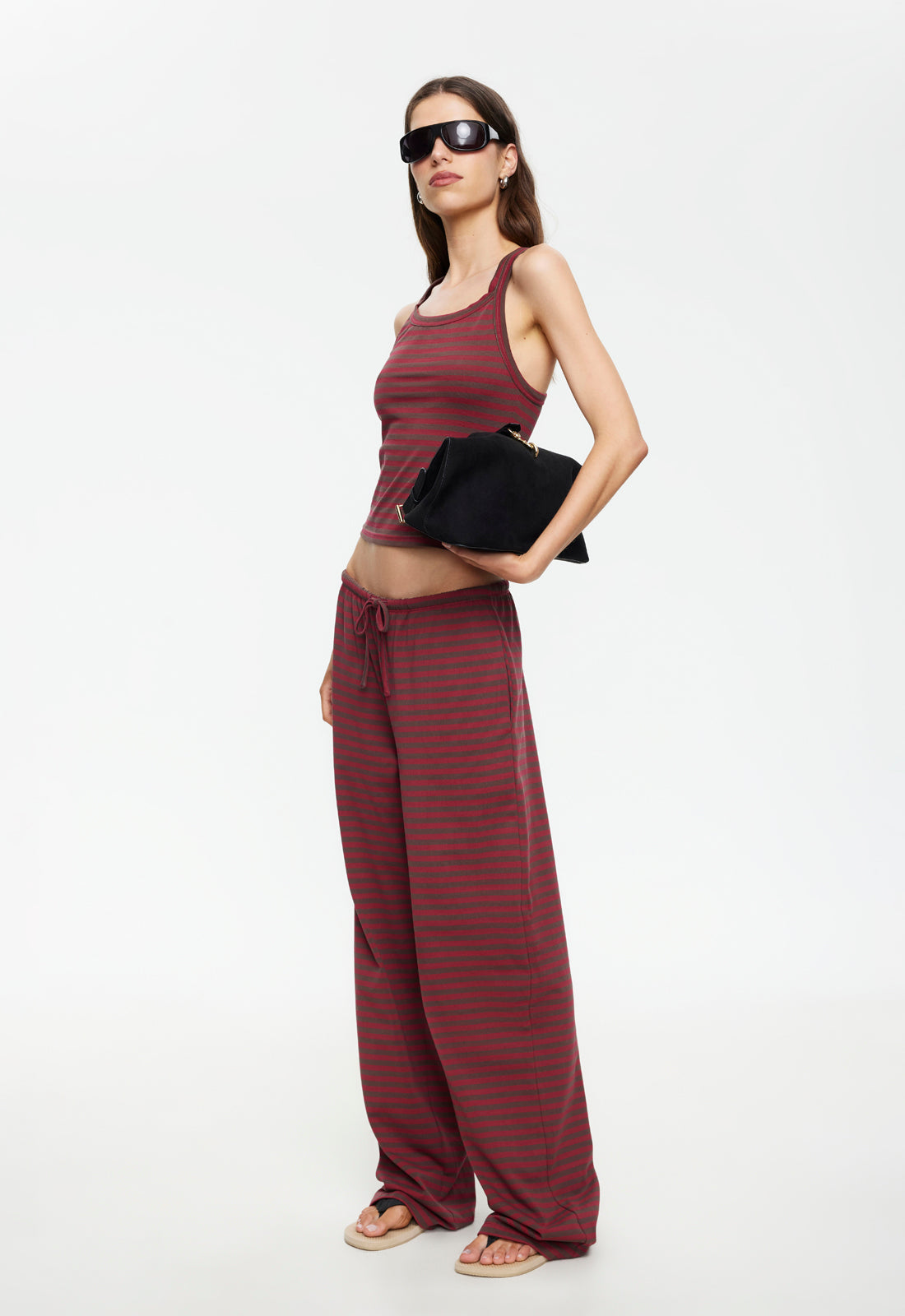 BLOOM PANT - CHOCOLATE WINE STRIPE - Image 5