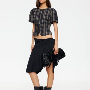 SAFARI MIDI SKIRT - NOIR