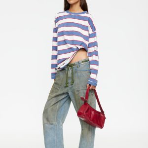 HORIZON LONG SLEEVE - DUSTY BLUE STRIPE
