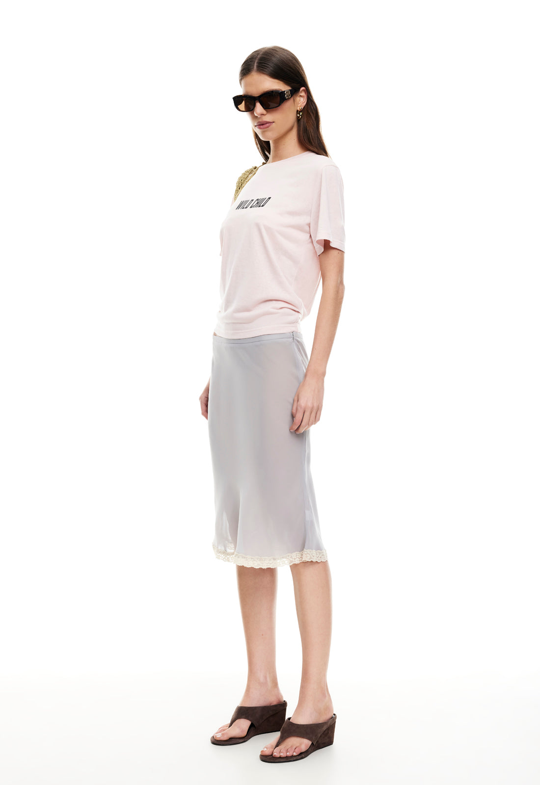 SHORELINE MIDI SKIRT - ASH - Image 3