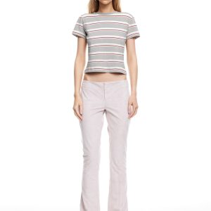 LOFT STRIPE TEE - ASH