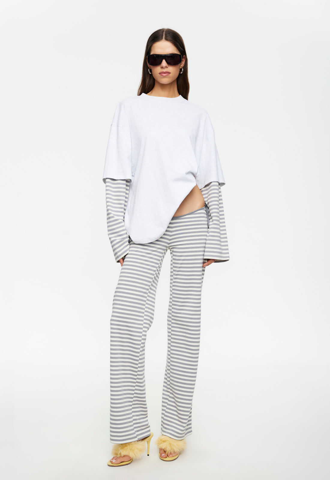 BLOOM TIE PANT - ASH STRIPE - Image 3