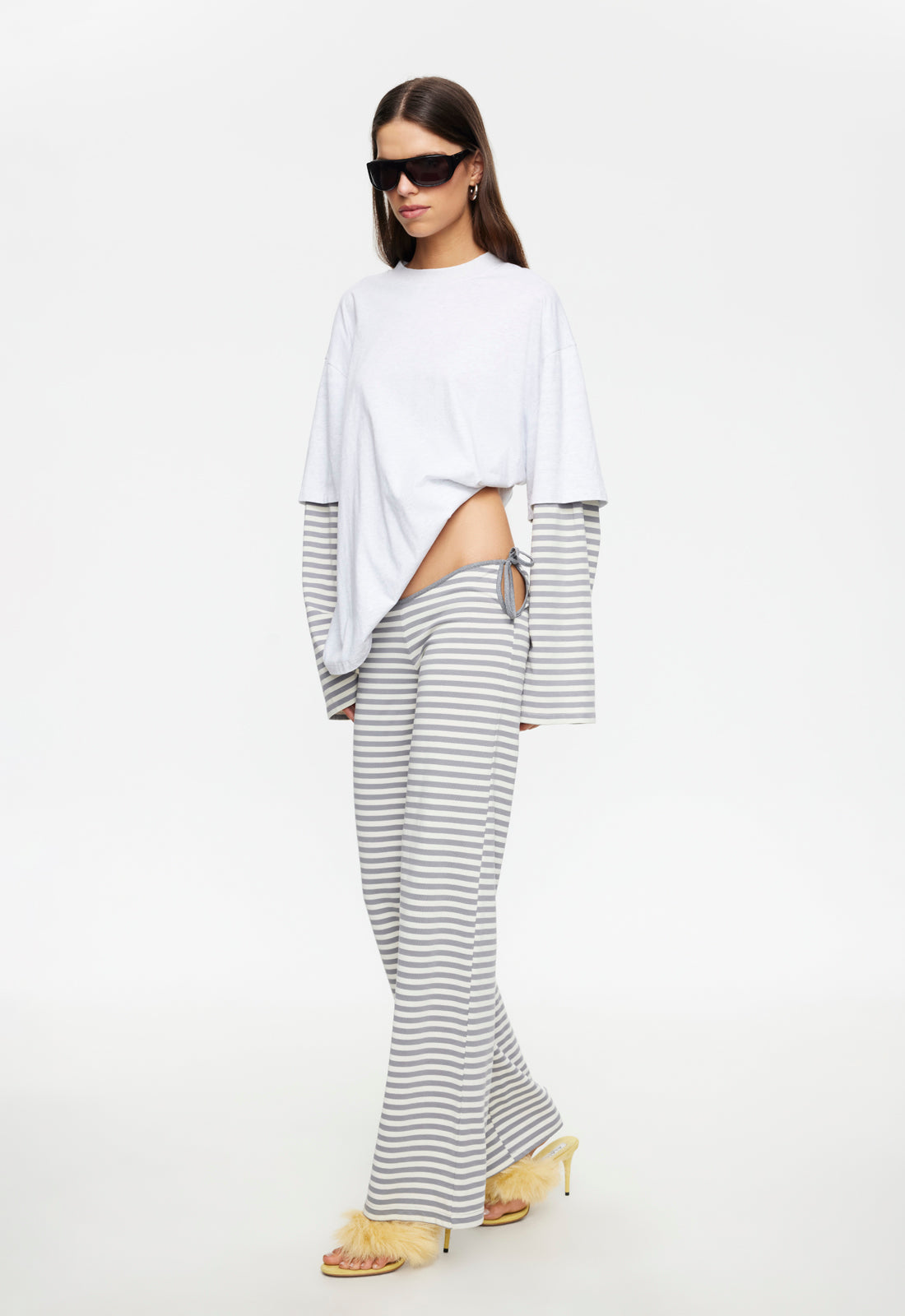 BLOOM TIE PANT - ASH STRIPE - Image 2