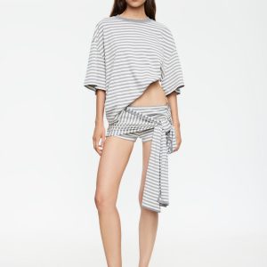 BLOOM SKORT - ASH STRIPE