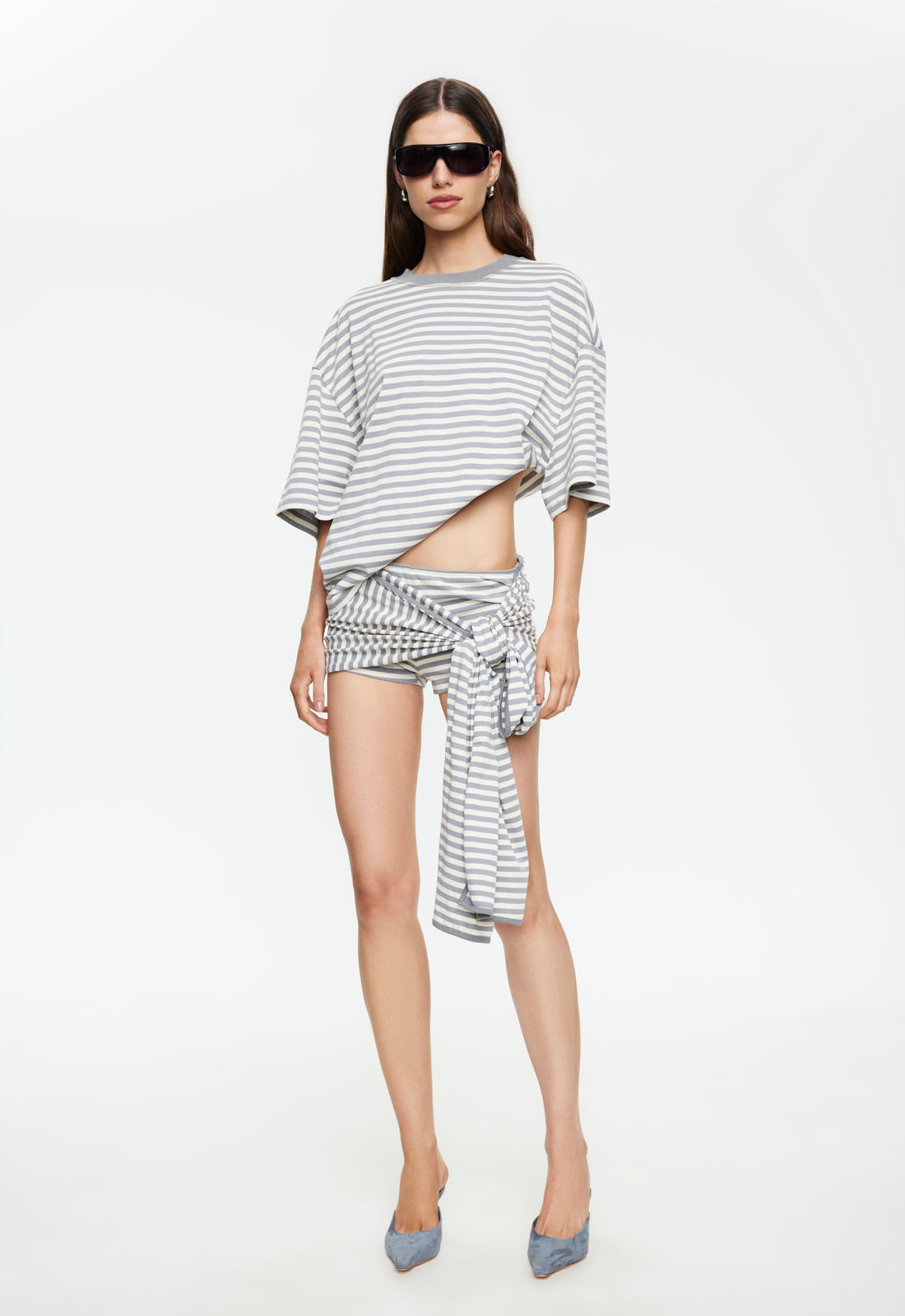 BLOOM SKORT - ASH STRIPE - Image 2