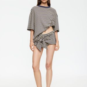 BLOOM BUBBLE SKORT - BEIGE STRIPE