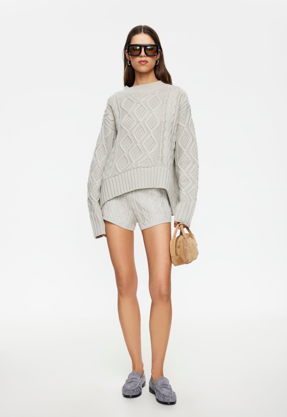 HOUSEWIFE KNIT SHORT - ASH CABLE - Image 2