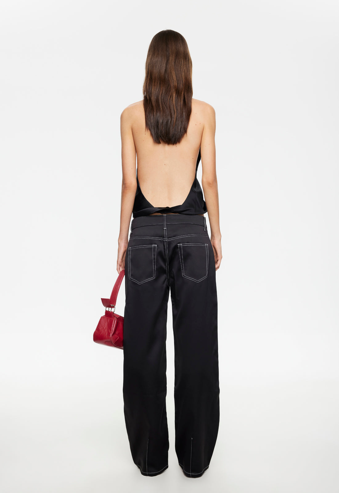 SERENITY SATIN PANT - NOIR - Image 5