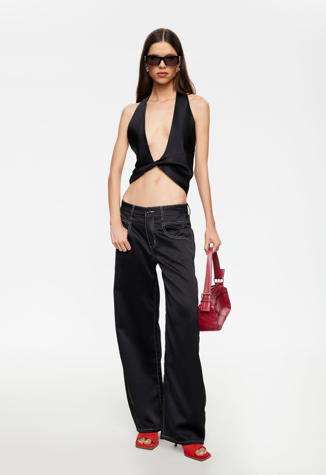 SERENITY SATIN PANT - NOIR - Image 3