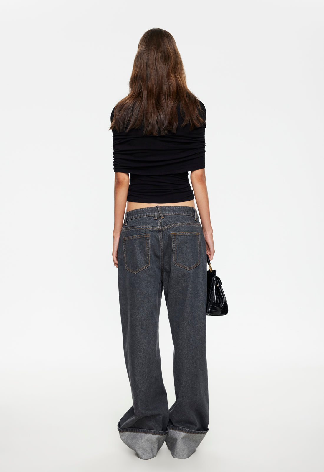 TOP MODEL CUFFED JEAN - CHARCOAL - Image 5