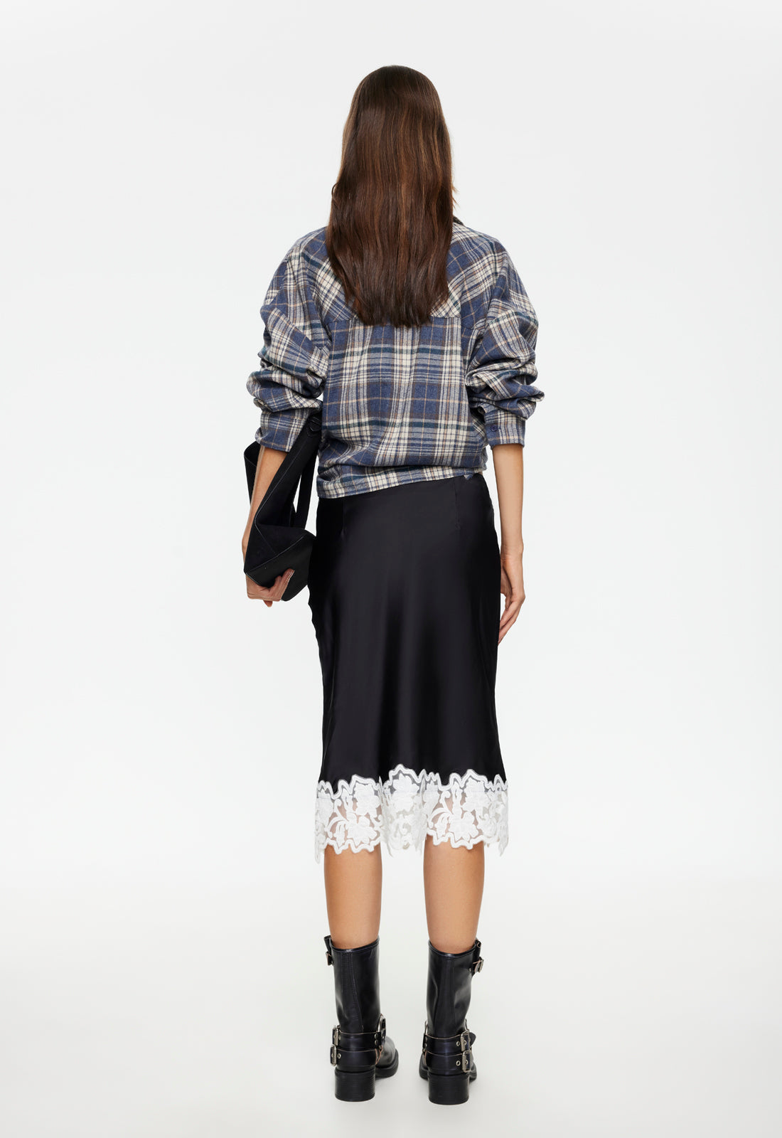 ANCHORED MIDI SKIRT - NOIR - Image 4