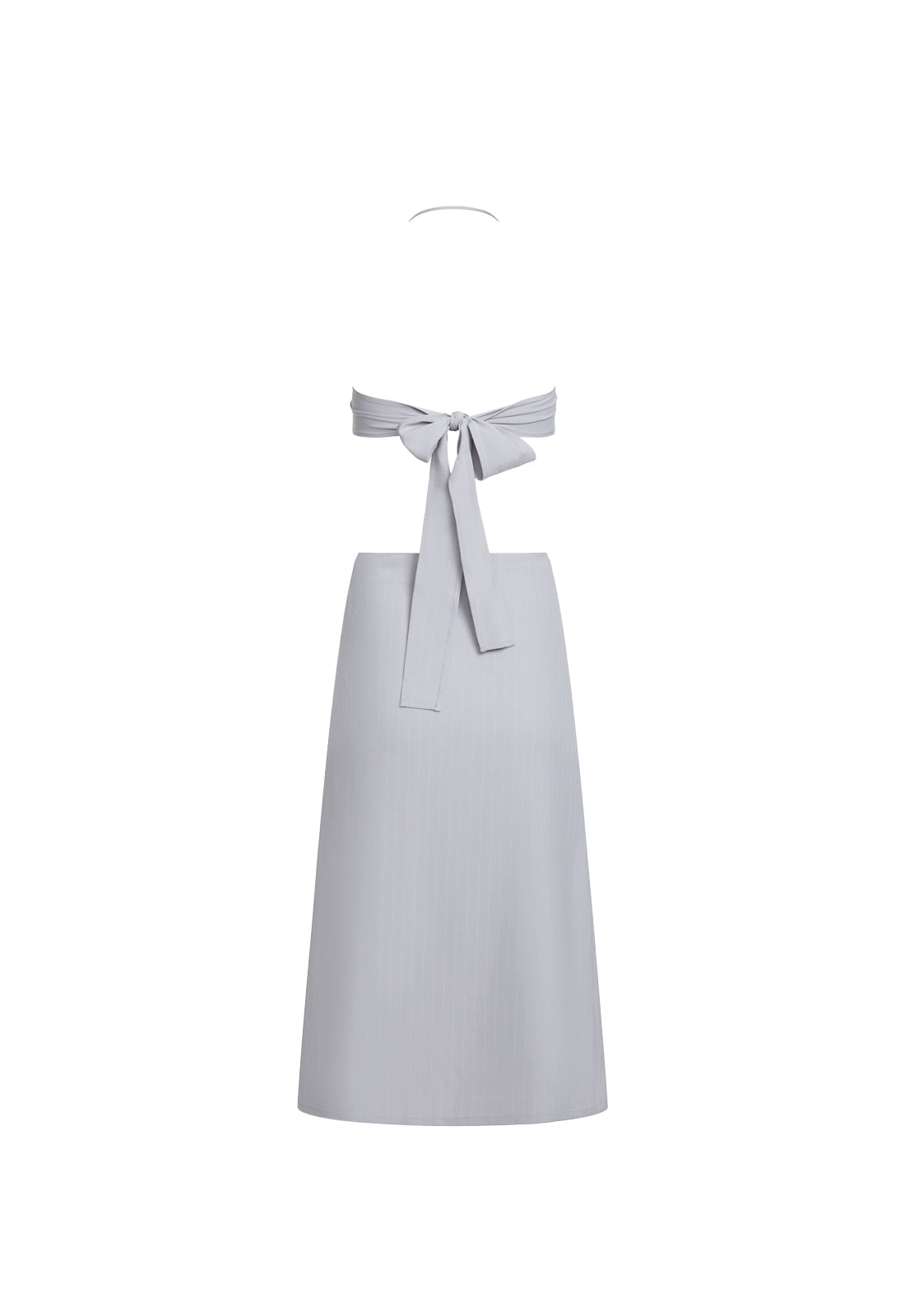 MOONLIT MIDI DRESS - LIGHT GREY PINSTRIPE - Image 6
