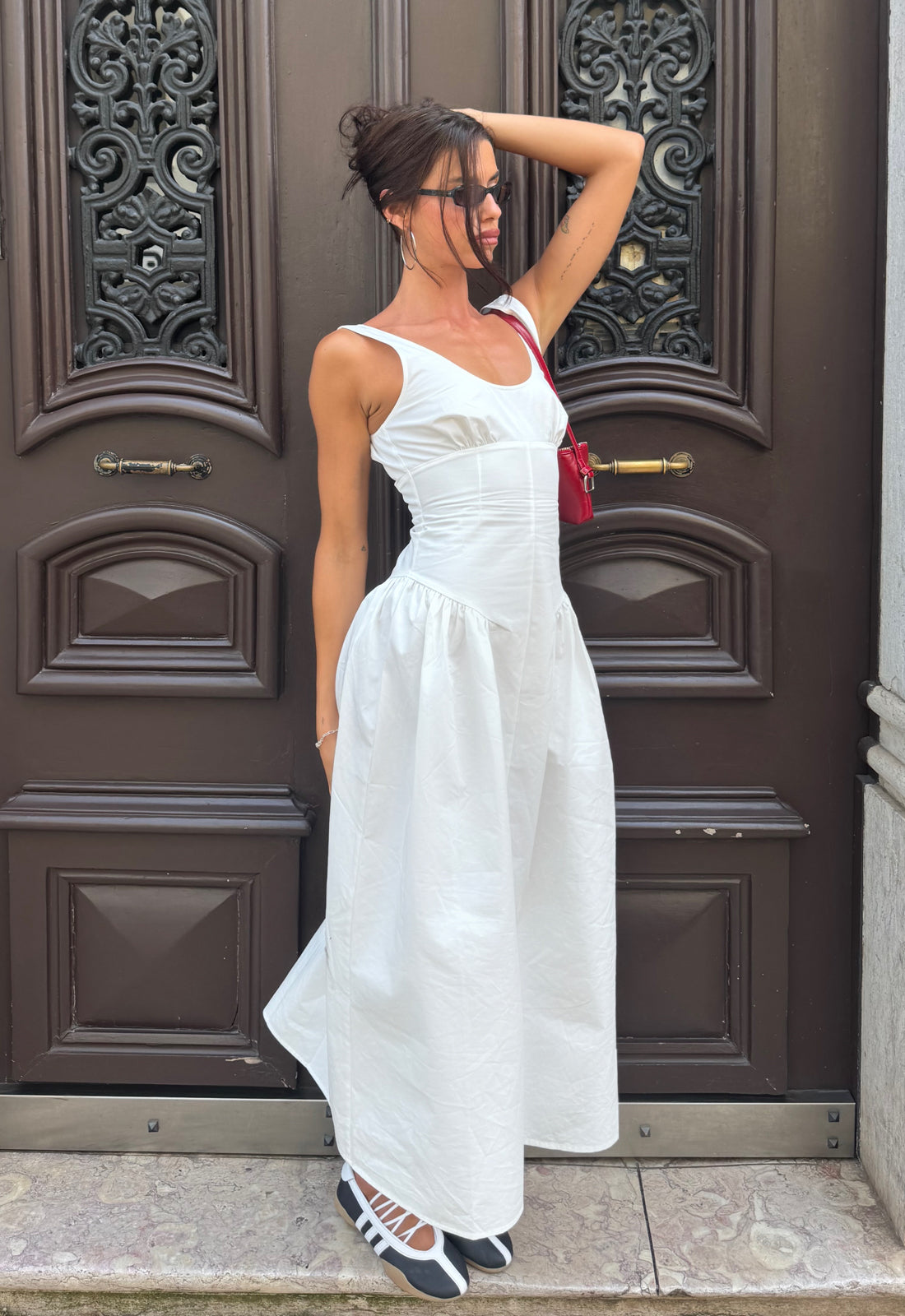 LUNA ROSA MAXI DRESS - PORCELAIN - Image 5